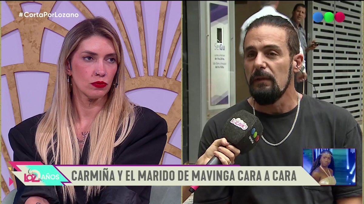 Cara a cara en vivo: el marido de Mavinga no aceptó las disculpas de Carmiña 👉🏻 Mirá #CortaPorLozano en