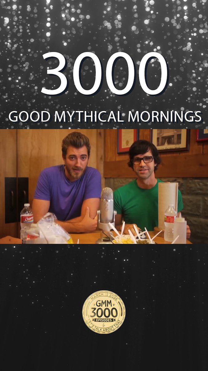 Here's to 3000 Good Mythical Mornings with all of you. ❤️ #GoodMythicalMorning