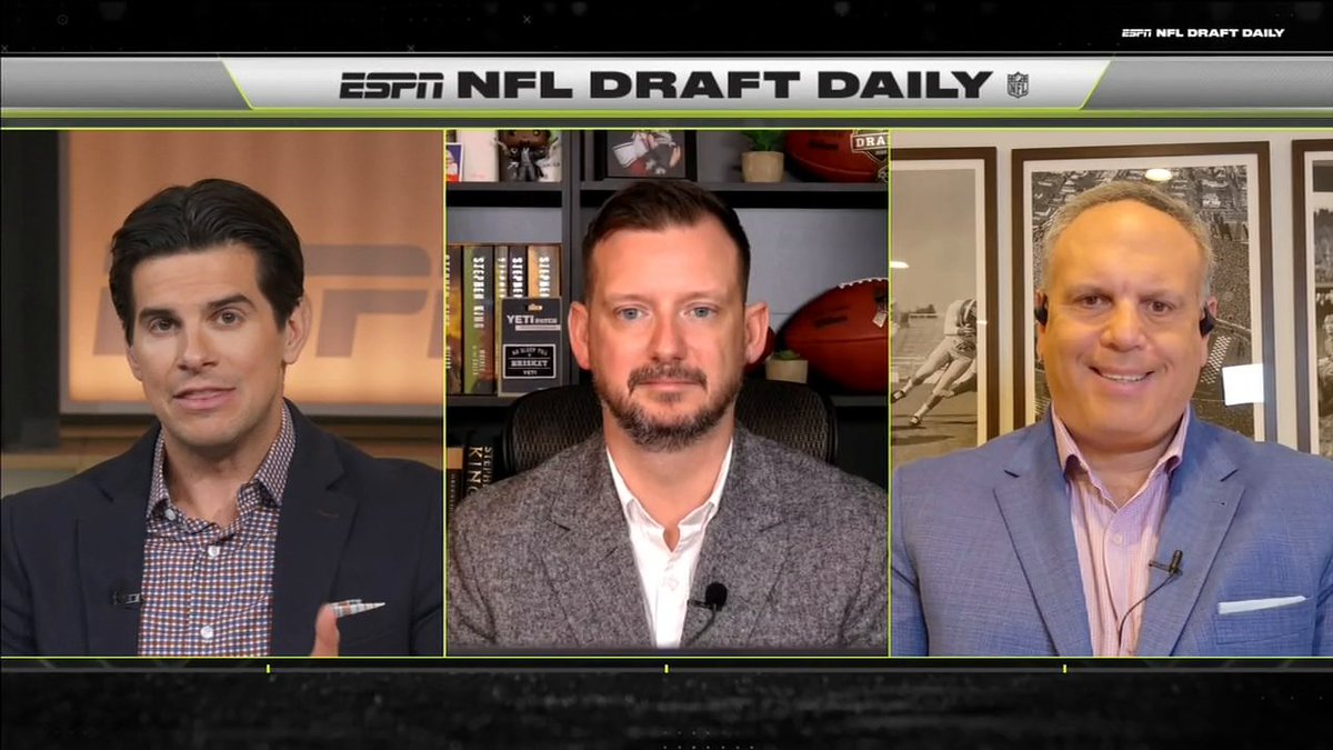 Will the Chiefs go O-line in the first round of the draft? 👀 Matt Miller breaks down why he’s on board with Field Yates’ mock pick ⤵️ 🙌