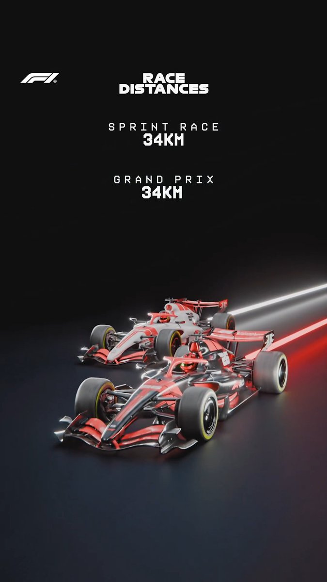 Sprint 🆚 Grand Prix An average #F1Sprint is 100km and a Grand Prix 305km 🏃♂️🏁 Both await the drivers this weekend in Shanghai! #F1 #Formula1 #ChineseGP