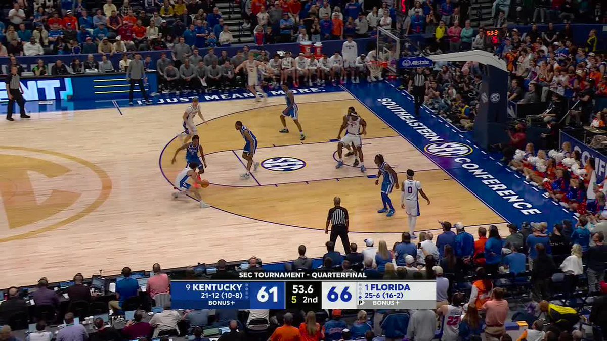 ICE COLD dagger from Xaivian Lee 🥶 Florida’s run through the SEC Tournament continues on into the semis 😤 (via ESPN)