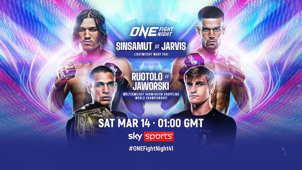 Brits representing! 🇬🇧 George Jarvis and Ben Woolliss feature on ONE Fight Night 41 – live on Sky Sports Action at 1am!