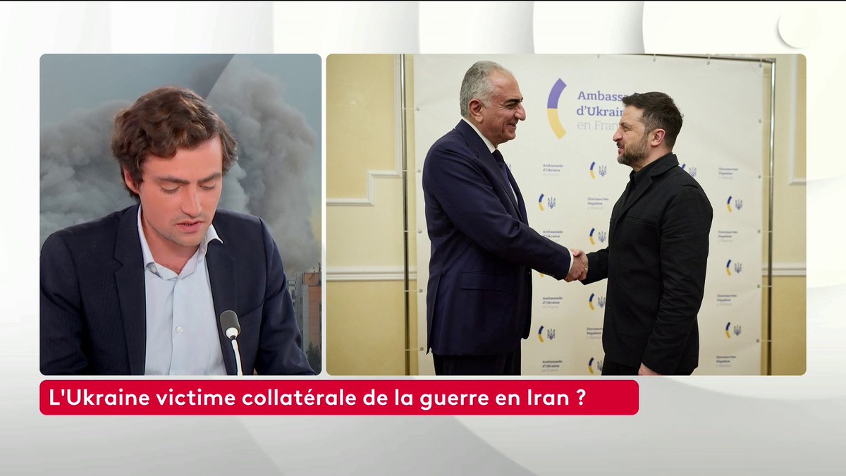 🔴 Ukraine : "Avant la guerre, Zelensky était décrit comme un clown ou un populiste ; confronté au tragique, il s’est révélé en homme d’État. Pahlavi pourrait se révéler comme l'a fait son homologue de droite sur cette photo", confesse Nathan Devers. #LePourEtLeContre #canal16