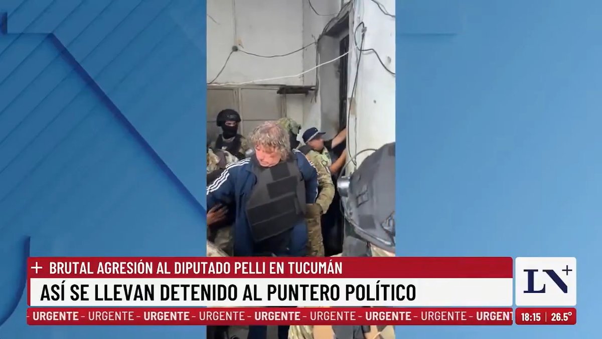 🔴 Así detuvieron a Marcelo “Pichón” Segura, el puntero político que le rompió el tabique de un cabezazo al diputado Federico Pelli en una ruta de Tucumán. 👉 En Siempre+ con @cris_noticias