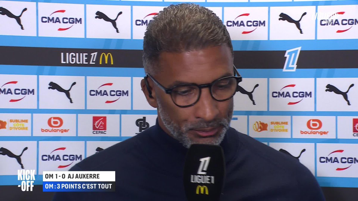 🎙️ Habib Beye : "La méritocratie doit primer sur les statuts." La relation du coach marseillais avec ses joueurs 🤝 #OMAJA
