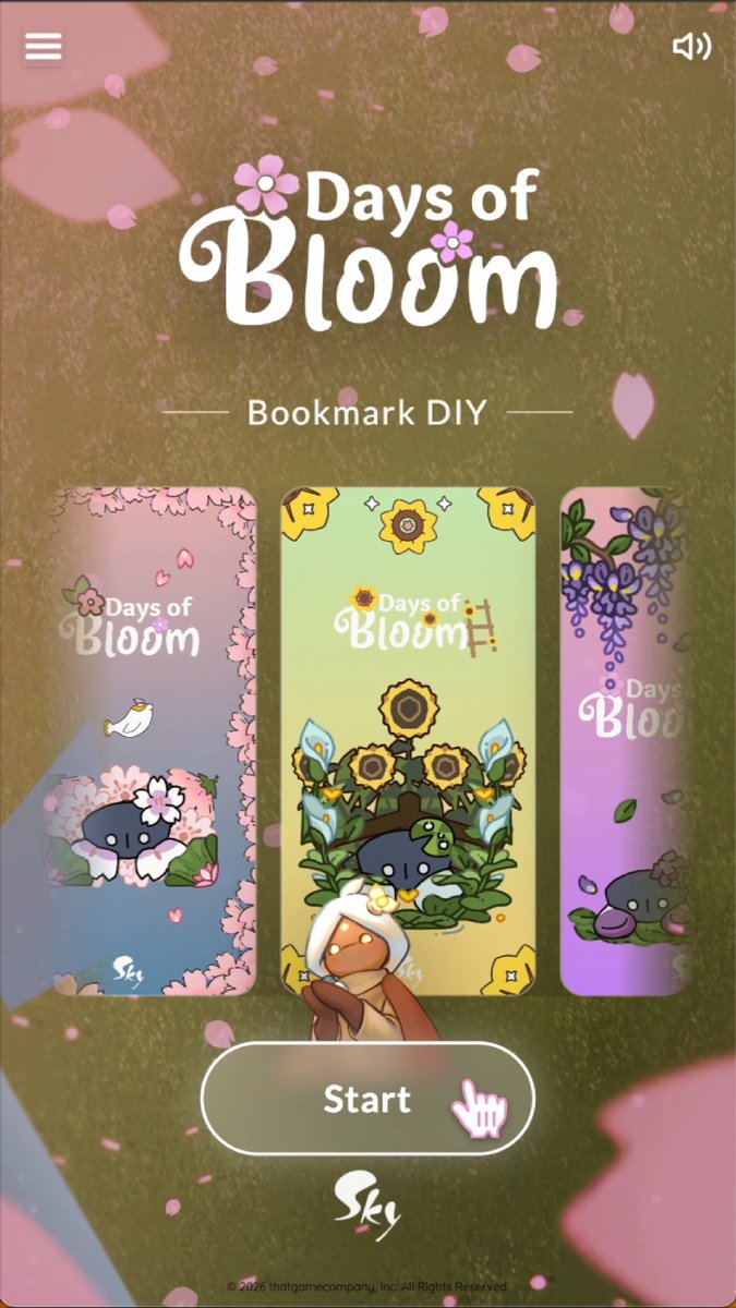 We’re so glad Days of Bloom is here, and we can’t wait to share it with you! Celebrate spring in Sky by making your very own custom bookmark 🥰 Share your Sky spring bookmark and tag #thatskygame & #skybookmark ! 🔗