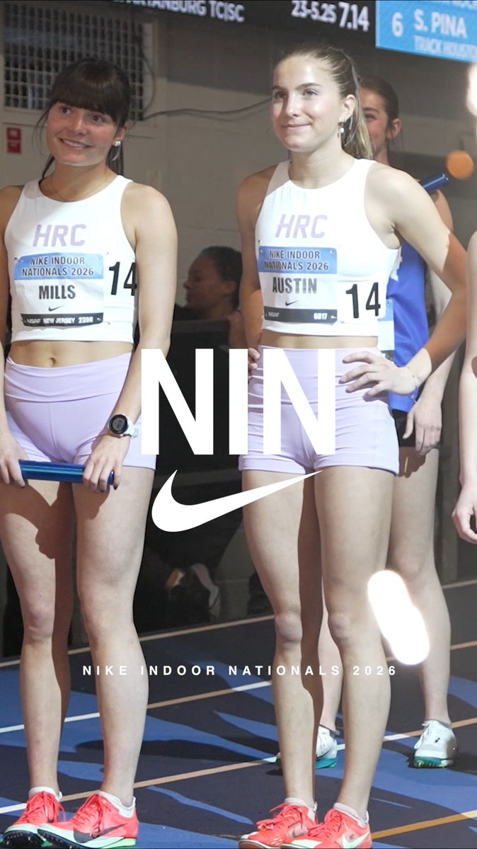 Haddonfield NJ wins the #NikeIndoorNationals girls 4xMile ⏱️ 20:58.00 #nin2026