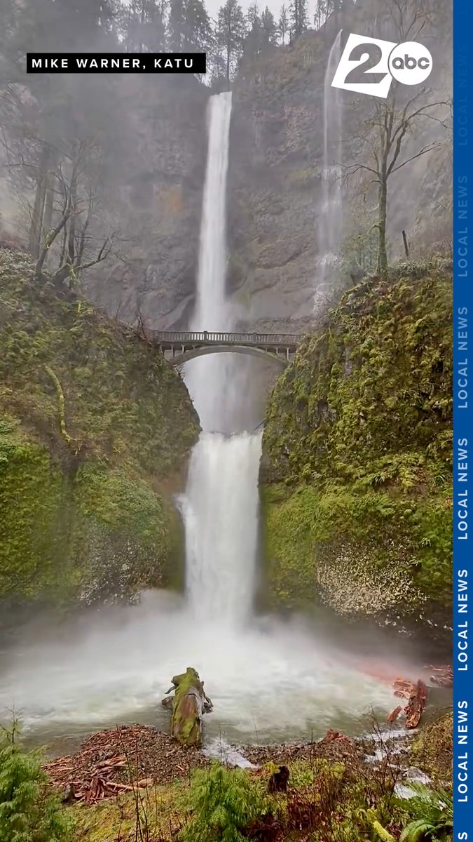All this rain has Multnomah Falls raging, with a secondary falls popping up along the face of the cliff. Our photojournalist Mike Warner said the pedestrian tunnel to the I-84 parking lot was briefly flooded. Do you have any photos or video of the storm?