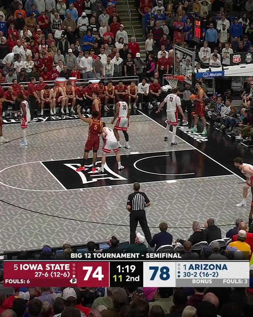 EIGHT THREE POINTERS FROM MILAN MOMCILOVIC. THIS IS MARCH. THIS IS A DIFFERENT LEAGUE. #Big12MBB | 📺 ESPN