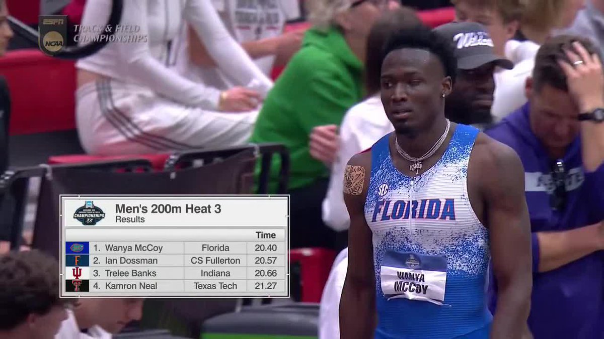 That race in the final NCAA 200m prelim! 🔥 20.11 (.105) - Garrett Kaalund (USC) 20.11 (.106) - Jelani Watkins (Arkansas) - PB