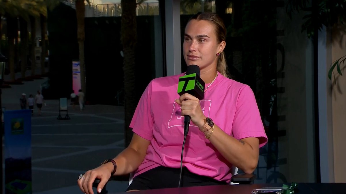 Aryna Sabalenka predicts her Indian Wells championship opponent at the desk 🗣️ The World No. 1 also revealed that she's a fan of our App 📲 🤭 #tennisparadise