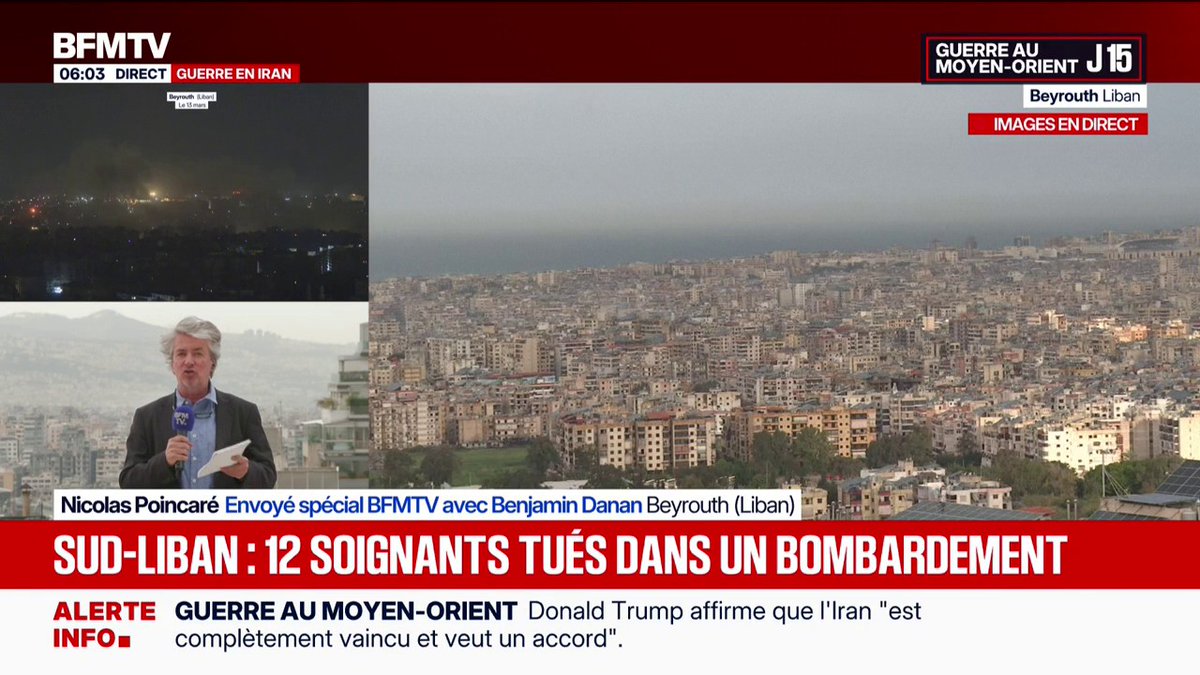 Guerre au Moyen-Orient: 12 soignants tués dans un bombardement dans le sud du Liban