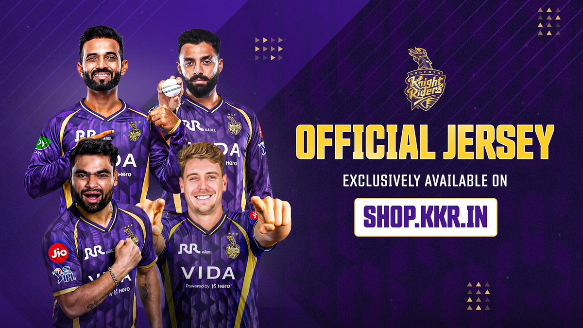 Every thread carries a story. Every line carries a legacy 💜 Here's our TATA IPL 2026 jersey 👕 #LinesOfLegacy | Shah Rukh Khan Juhi Chawla Mehta Gauri Khan