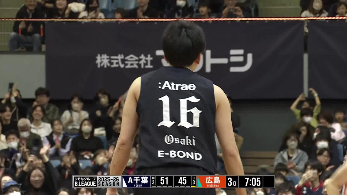 止められない止まらない🤯 A千葉#16 大崎が6本目を沈めて20点到達！ ALTIRI CHIBA / アルティーリ千葉【公式】 📡バスケットLIVEで生配信中 #Bリーグ #りそなグループ