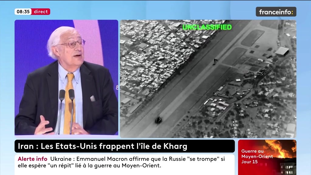 🔴 Les Etats-Unis frappent l'île de Kharg ➡️ "La puissance n'est plus capable de construire l'ordre qu'elle souhaiterait voir s'instaurer. Faute de pouvoir construire et vaincre l'ennemi, on le détruit", analyse Bertrand Badie, spécialiste des relations internationales.