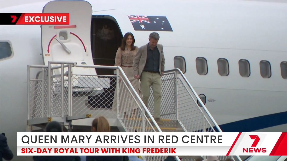 Australian-born Queen Mary and husband, King Frederik, kick off their six-day tour in Uluru.