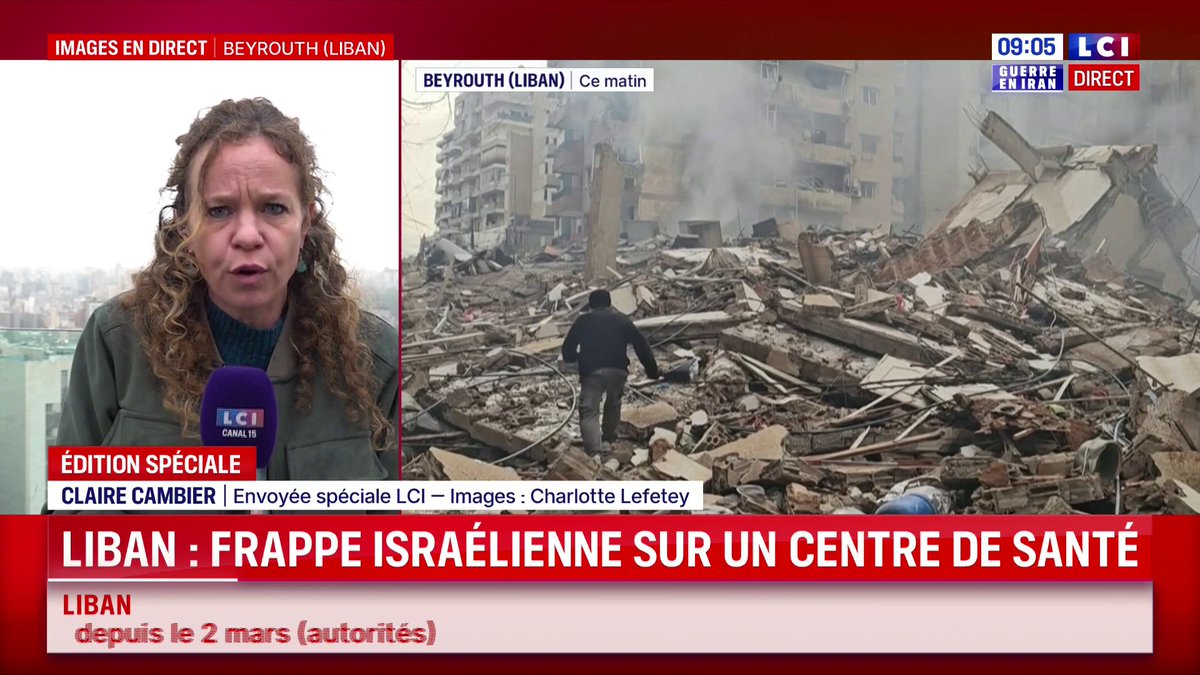 🔴 Liban : frappe israélienne sur un centre de santé 📺 Claire Cambier et Charlotte Lefetey sur place pour LCI
