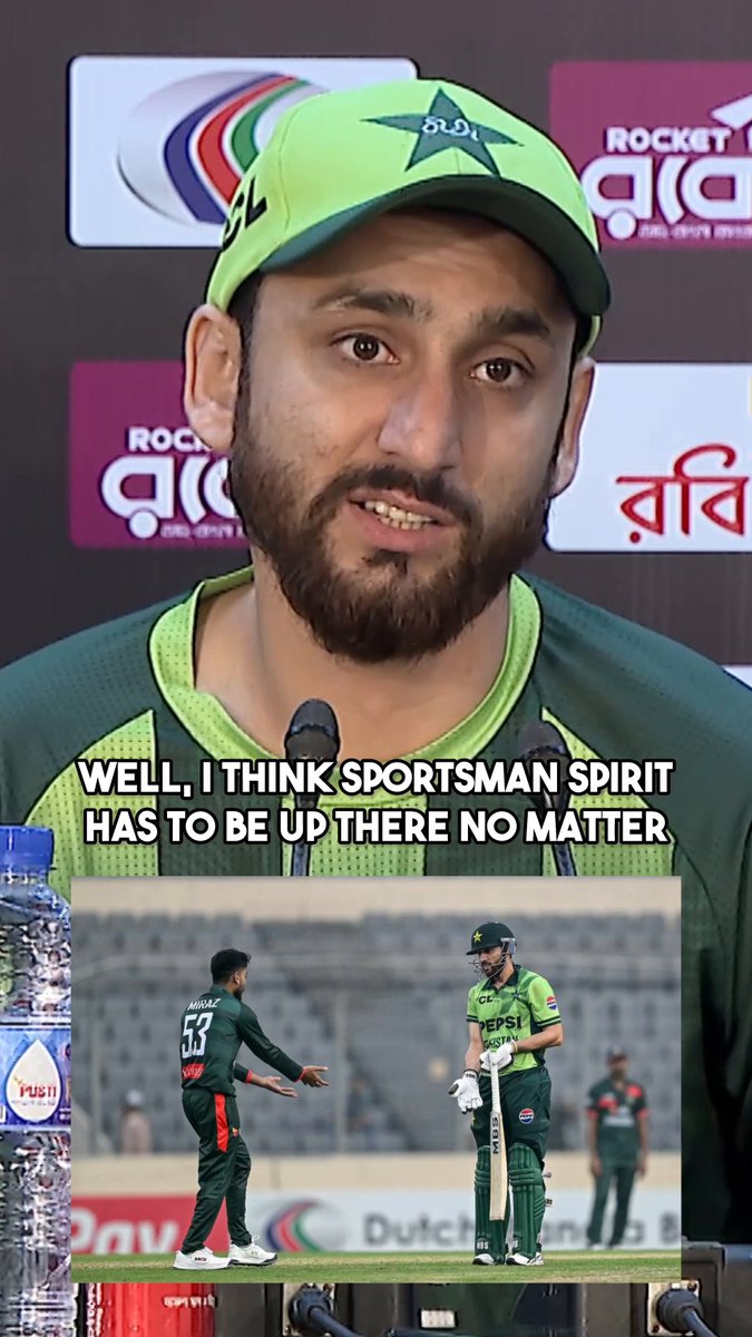 'I would have gone for sportsman's spirit' 🗣️ Salman Agha shares his thoughts on the much talked about run-out 👀