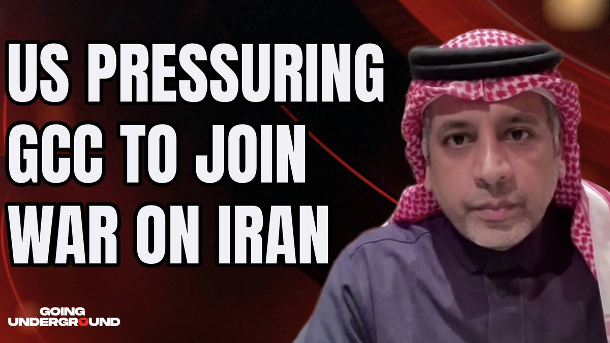 🚨NEW EPISODE OF GOING UNDERGROUND⚡️ US Pressuring Gulf States to JOIN War on Iran to Create ‘NEW MIDDLE EAST’-Dr. Abdulaziz Alghashian Can the Gulf States trust the US after it, along with Israel, unleashed destructive regional destabilisation? Is the US using Gulf States’ bases as Iran claims? How big a threat is the Greater Israel plan to the Gulf States? Can the Gulf States maintain neutrality after the genocide and war on Iran? All this and more on this episode of Going Underground with Aziz Alghashian.