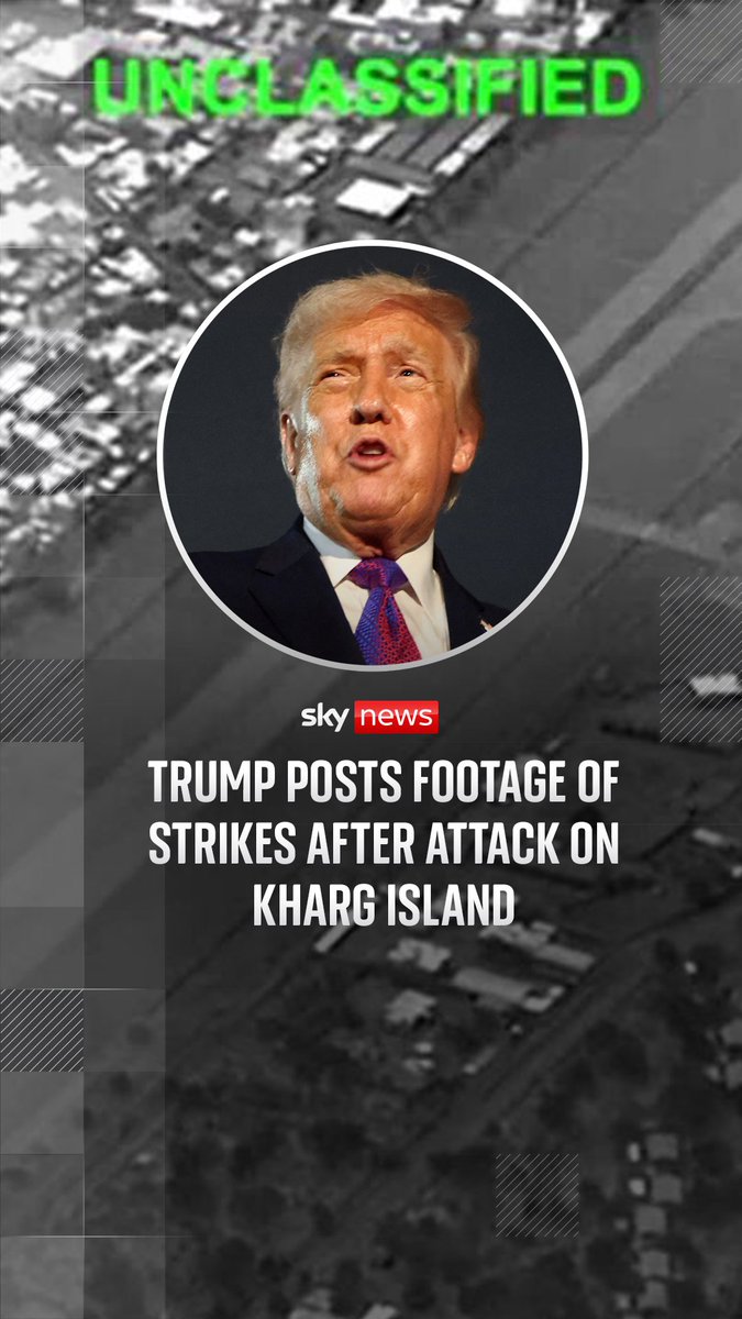 Donald Trump says US forces have carried out "one of the most powerful bombing raids" on Kharg Island, which handles the vast majority of Iran's oil exports, as sources say an extra 5,000 American troops are being deployed to the Middle East.