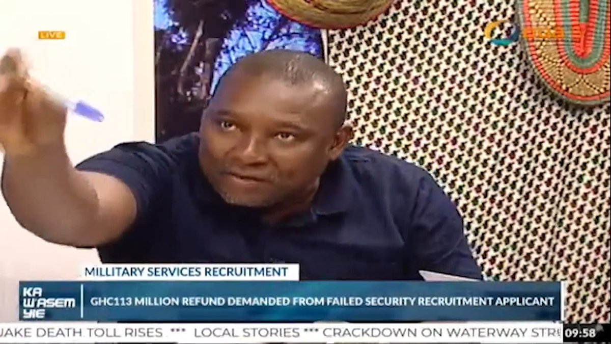 Our SHS cadets are far stronger than many of the candidates currently applying to join the security services. Recruitment into the security services should start with the cadet corps in our schools - Solomon Owusu. #OnuaTV #KaWaSemYie