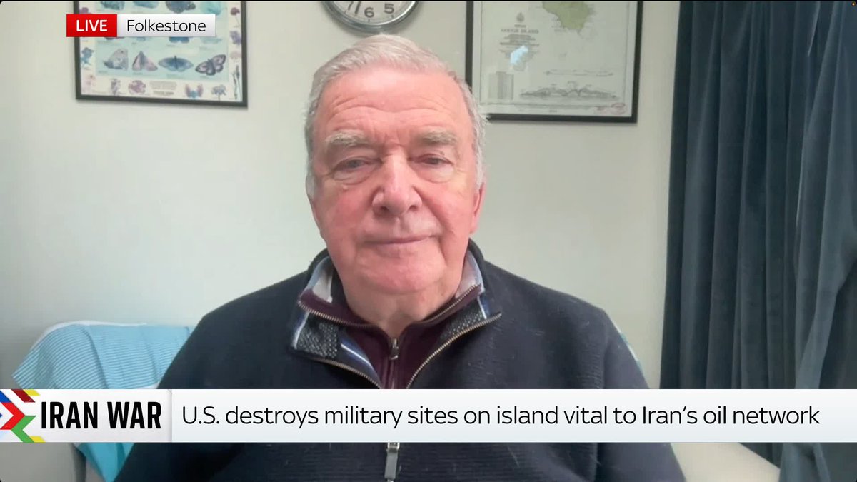 "It is a very important part of their oil infrastructure". Former Head of the Royal Navy Admiral Lord West speaks to Samantha Washington on the strategic importance of Kharg Island - an Iranian oil hub in the Persian Gulf. 📺 Sky 501, Virgin 602, Freeview 233 and YouTube