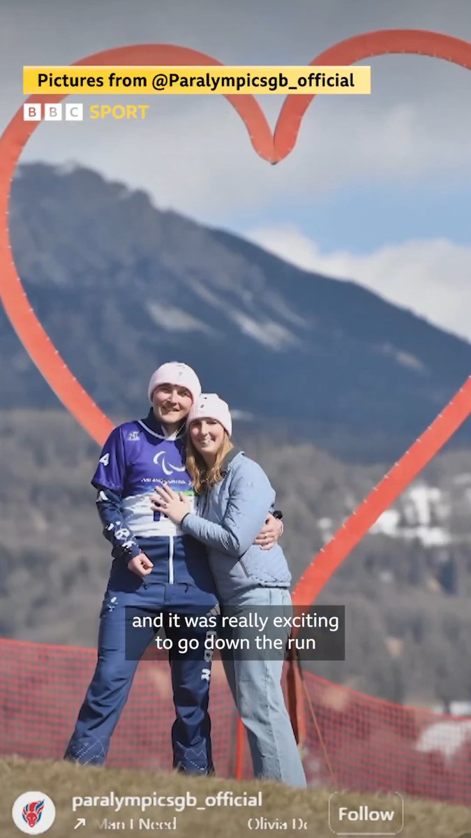 Straight from the slope to being down on one knee 🏂💍 British Paralympic snowboarder Matt Hamilton had the ring in his pocket while competing. Congratulations to the couple 🎉
