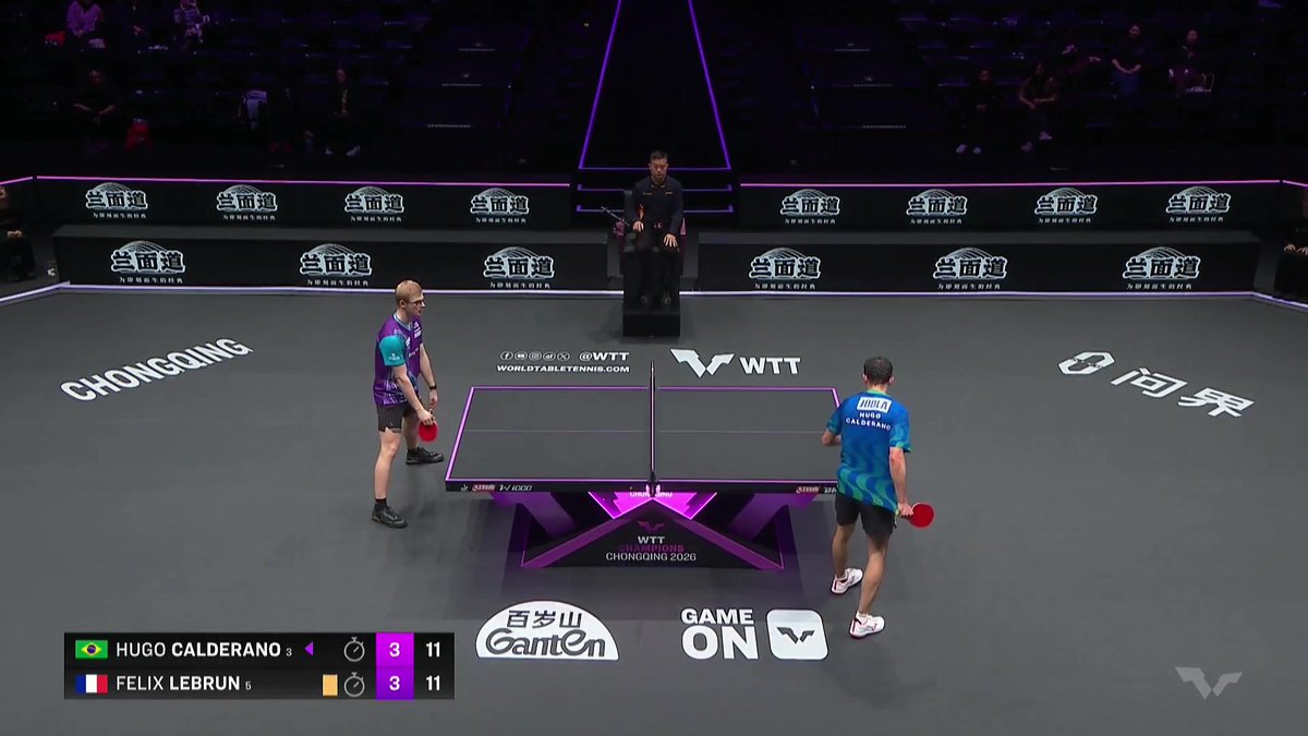 OUI ! Au bout du suspens, Félix Lebrun dispose d'Hugo Calderano et se qualifie pour les demi-finales du WTT Champions de Chongqing. Le Français affrontera le Japonais Sora Matsushima, qui a éliminé le numéro 1 mondial sur sa route #lequipePING