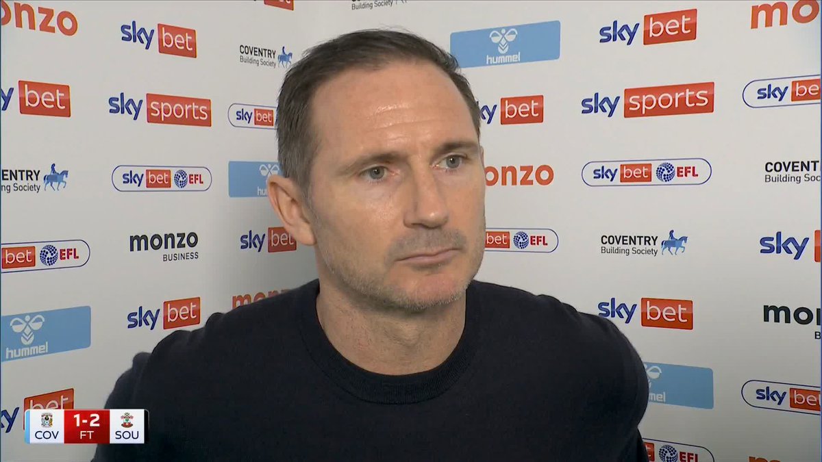 Frank Lampard rues the big chances that Coventry missed against Southampton 😕🎙️