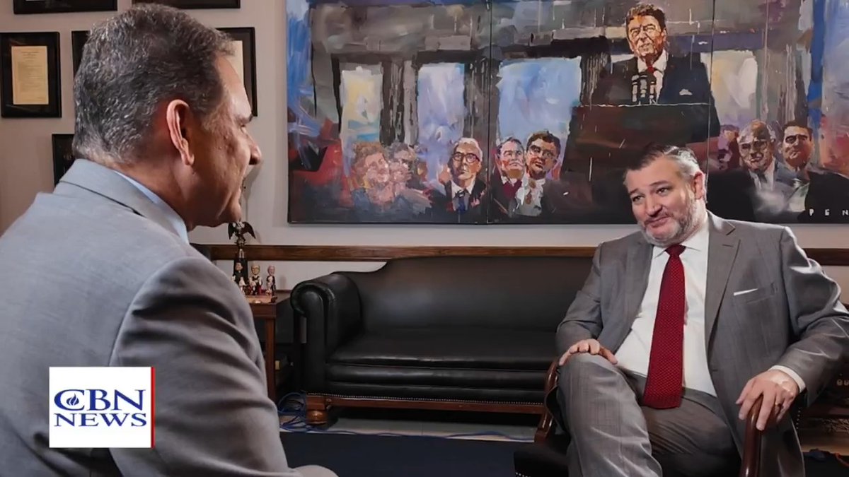 Ted Cruz says Trump told him "God saved me for a purpose" after his assassination attempt, and that purpose is to wage war on Iran. David Brody of the Christian Broadcasting Network says many Christians now believe it's a Holy War, after Pete Hegseth quoted a certain Bible verse