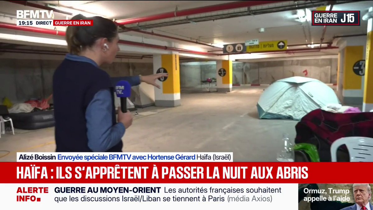 À Haïfa en Israël, les habitants s'apprêtent à passer la nuit dans les abris