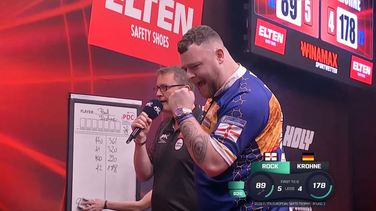 ROCKY INTO ROUND THREE! Josh Rock becomes the first player through to round three this evening, as Rocky gets the better of Paul Krohne and beats the German 6-4! 📺 #ET2