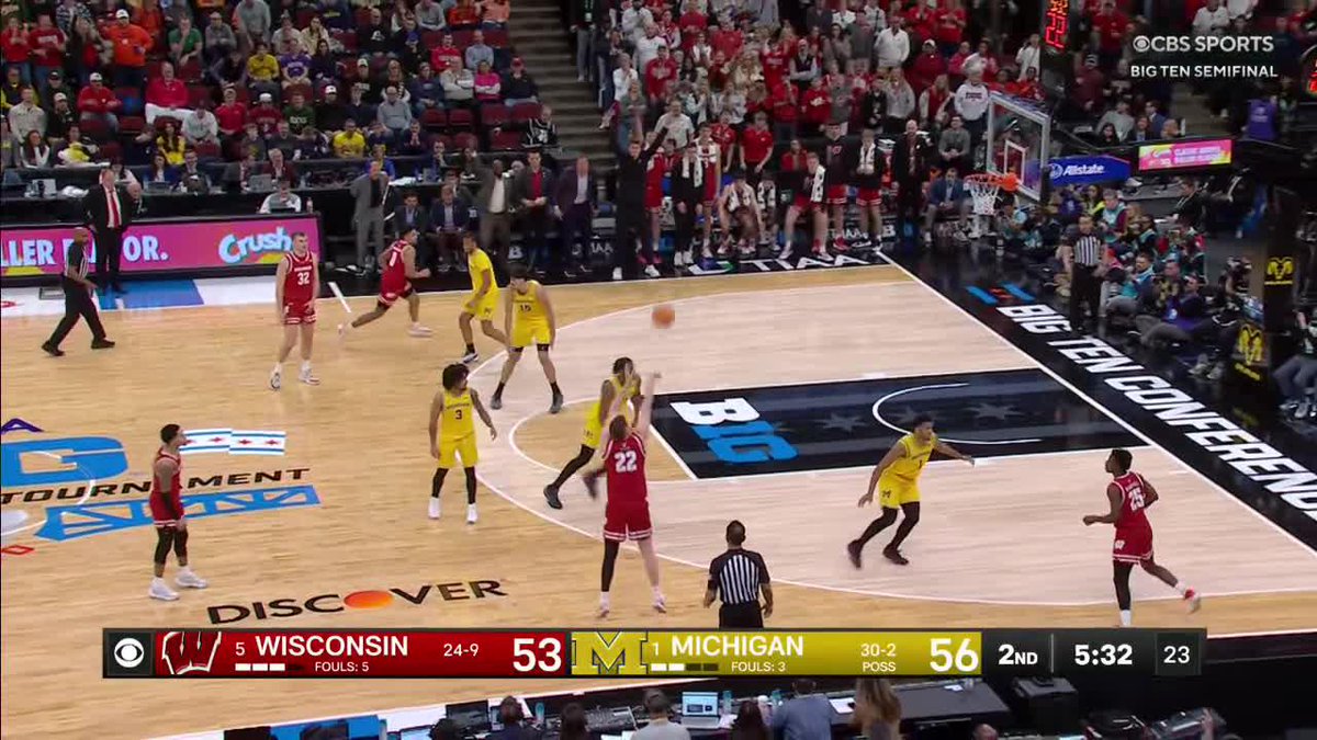 Wisconsin trailed by 15. That's when Austin Rapp decided to catch fire 🔥 #B1GMBBT on CBS 📺