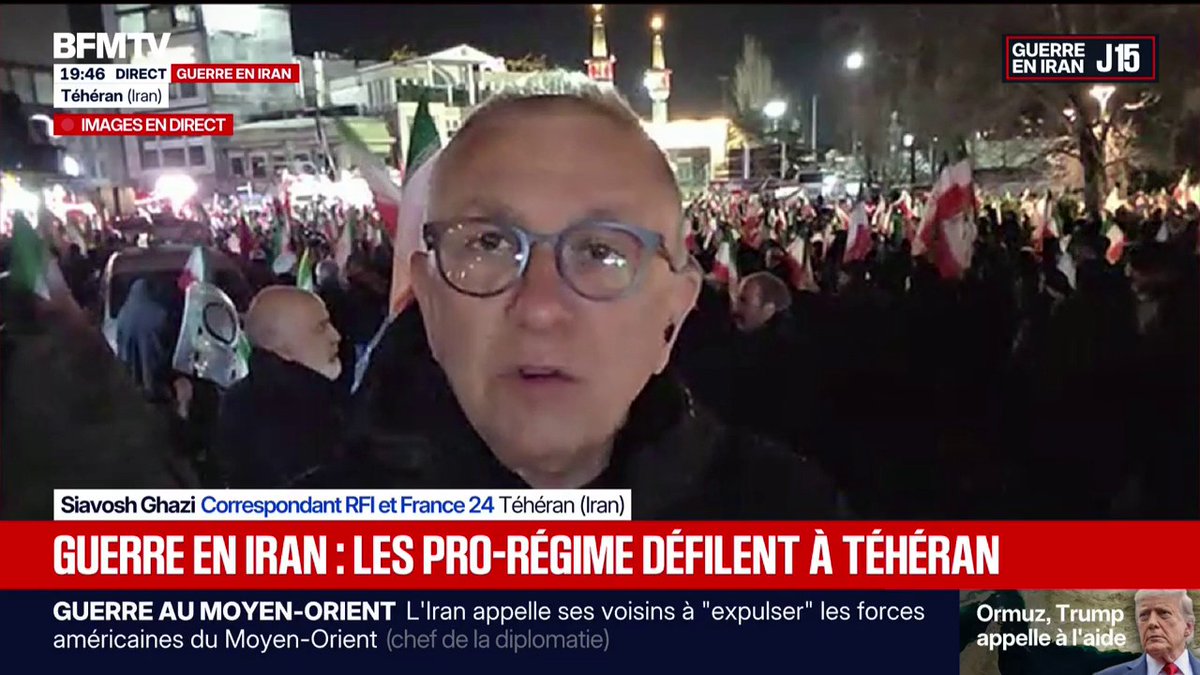 Guerre en Iran: des manifestants pro-régime défilent actuellement dans les rues de Téhéran