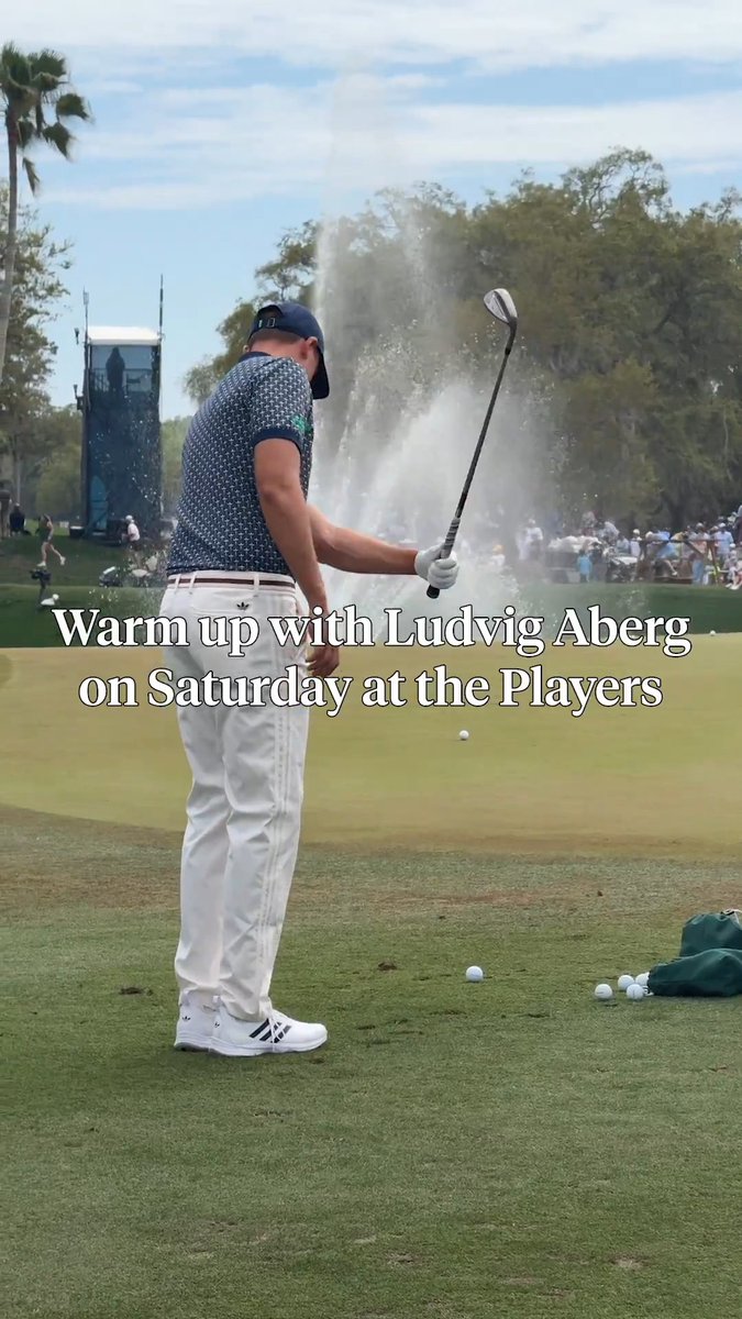 Ludvig Aberg's full warmup on Saturday at the Players Championship. 👀