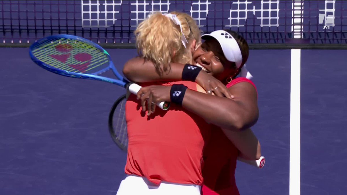 Talk about a dream team 💫 Townsend/Siniakova win their second WTA 1000 doubles title as a team 🏆🏆 #TennisParadise