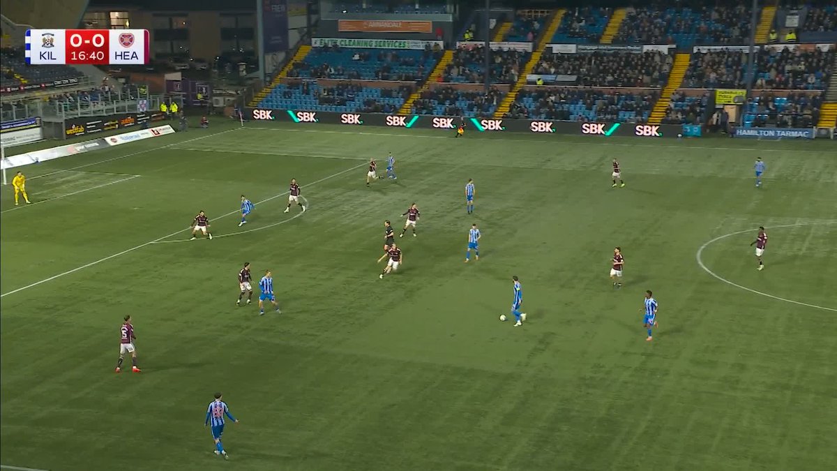 🗣️ "It is a wonderful goal for Kilmarnock!" Michael Schjonning-Larsen fires the hosts in front against league leaders Hearts ⤵️