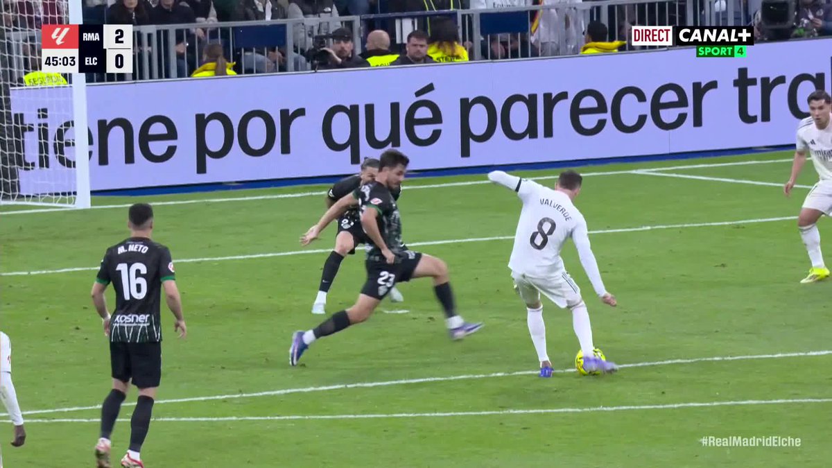 #LaLiga 🇪🇦 : C’est l’homme en forme du moment : Federico Valverde 🔥 Encore un chef-d’œuvre pour mettre son équipe à l’abri ⚽✨