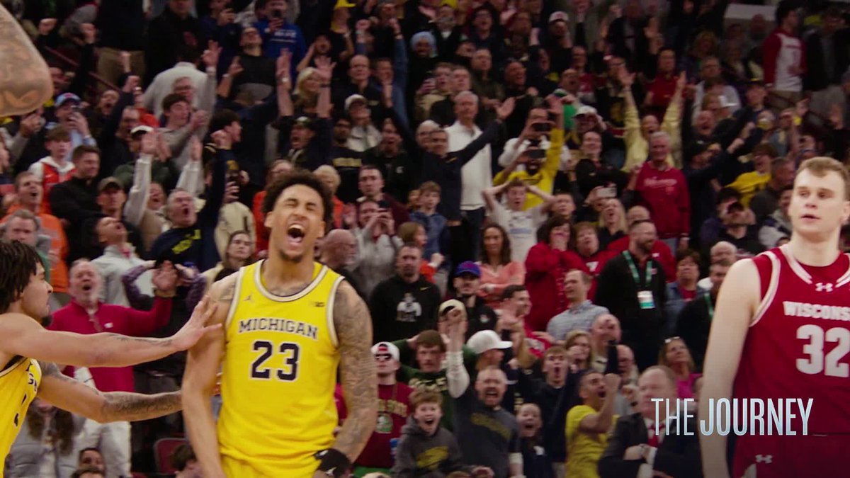 Yaxel Lendeborg's game-winner, in slow mo, from 𝘛𝘩𝘦 𝘑𝘰𝘶𝘳𝘯𝘦𝘺 📽️ #B1GMBBT x Michigan Men's Basketball