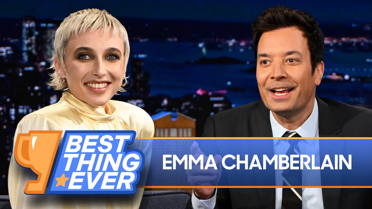 Emma Chamberlain has to pick between cats, yoga, Napoleon Dynamite, The Beatles and more in Best Thing Ever! #FallonTonight