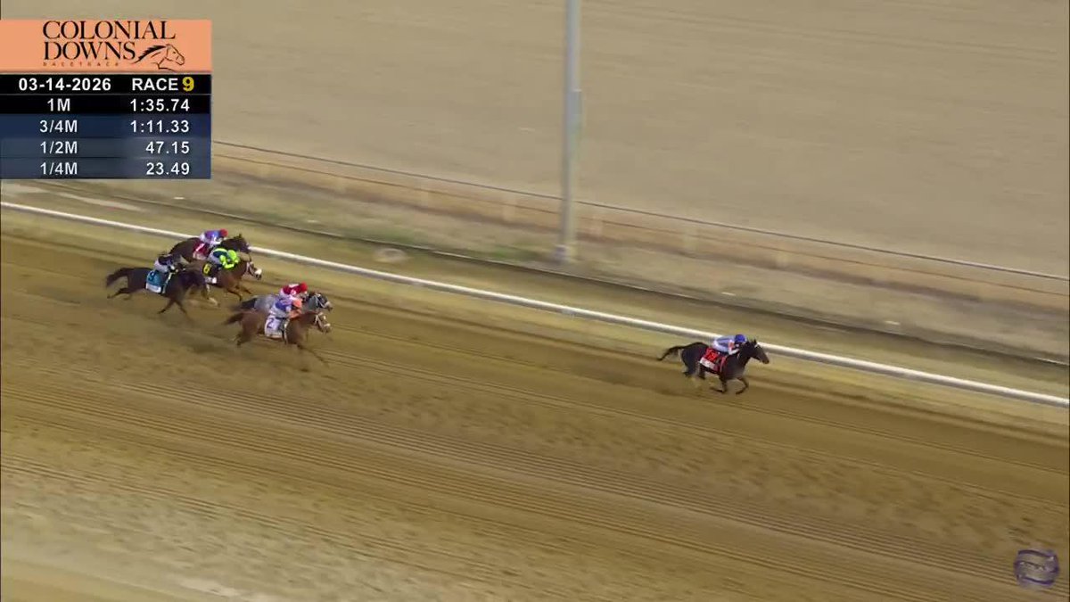 Incredibolt delivers a big win in the Virginia Derby and adds 50 points on his Road to the Kentucky Derby resume! 🌹⚡️