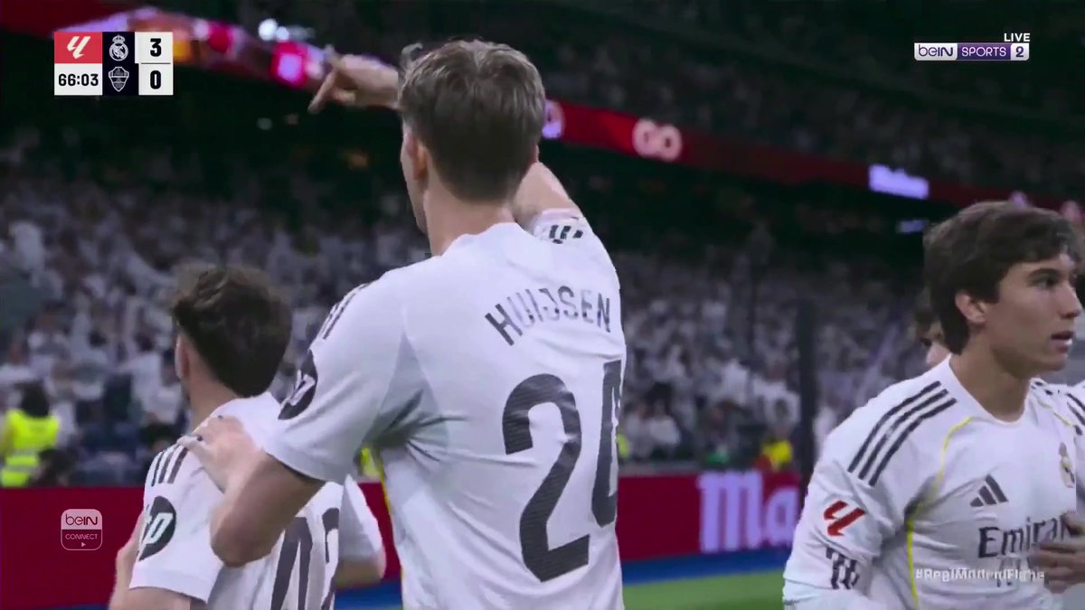 ⚽ ضربة رأسية تُعمّق الفارق! دين هاوسن يضيف الهدف الثالث لريال مدريد برأسية متقنة في شباك إلتشي #الدوري_الإسباني #ريال_مدريد_إلتشي
