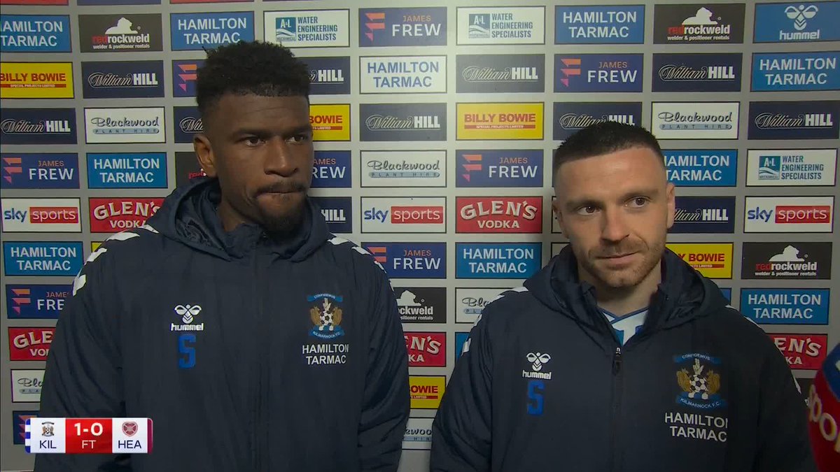 🗣️ “A massive win” 🗣️ “I’m glad we could put it right tonight” Aaron Tshibola and Greig Kiltie reflect on Kilmarnock’s win over Hearts ⤵️