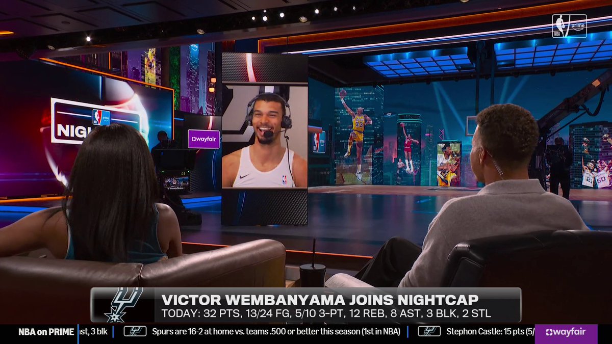 "Your worst defensive game all year is my best defensive game of my career" 😅 Blake Griffin gave Wemby flowers but Wemby gave 'em right back 🤝