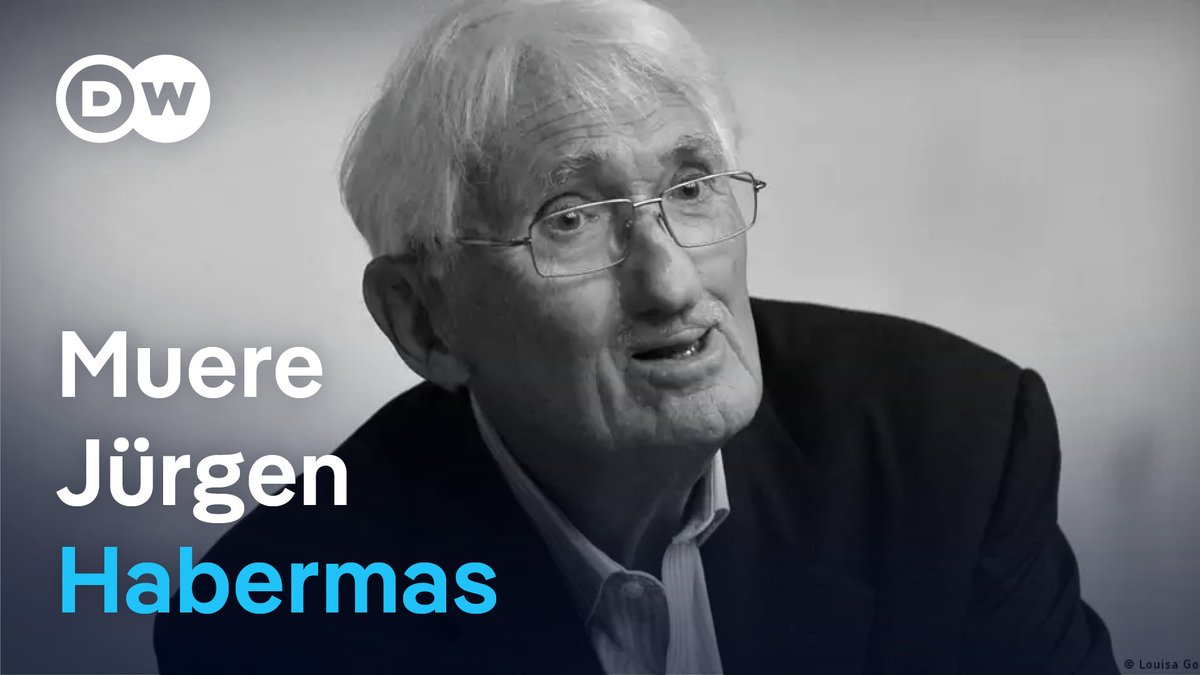 Filósofo alemán Jürgen Habermas muere a los 96 años El filósofo y sociólogo Jürgen Habermas, una de las voces más influyentes de Alemania, falleció este sábado (14.03.2026) en la ciudad alemana de Starnberg a los 96 años, anunció la editorial Suhrkamp.