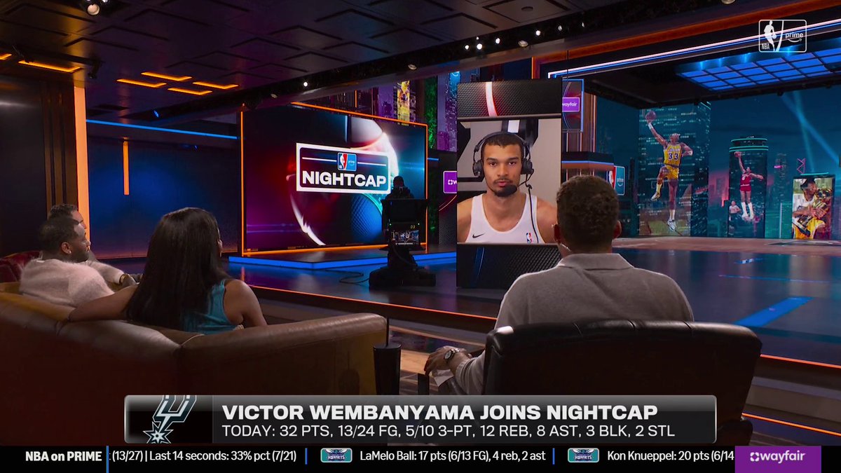 "If we don't know if it's impossible, then we might still do it." Wemby dropping bars on Nightcap 😮💨