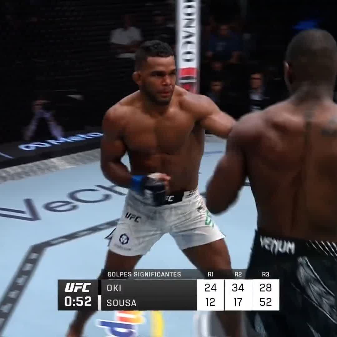 Nocautaço do Manumito. Alertou duas horas antes e mesmo assim mandou o torpedo. #UFCVegas114