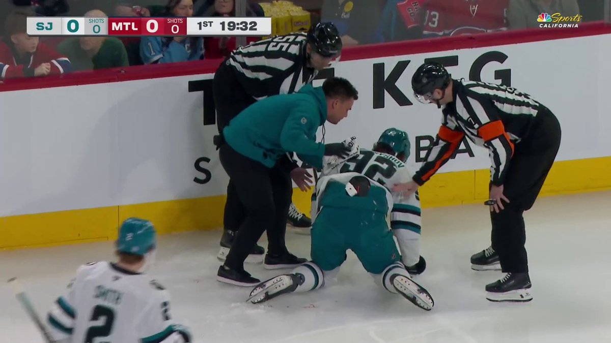 Igor Chernyshov had to be helped off the ice after taking a scary fall from this hit