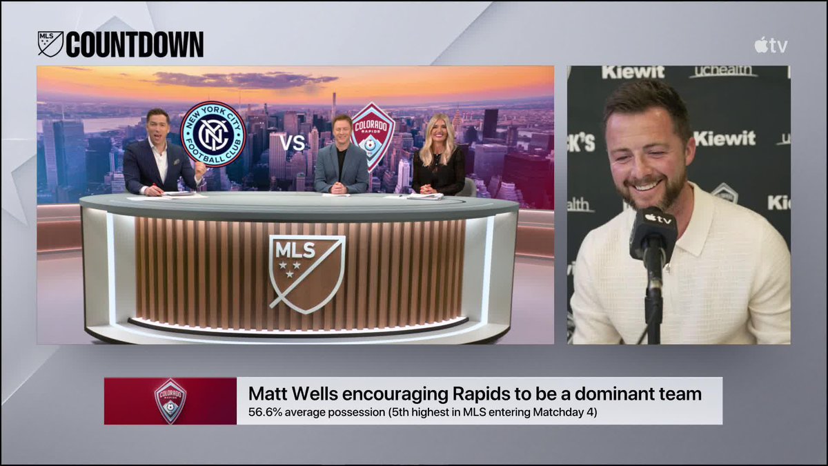 "My wife told me about the chair shake... I didn't know there was a camera on that." 😂 Colorado Rapids head coach Matt Wells on his fiery passion and time at Tottenham.