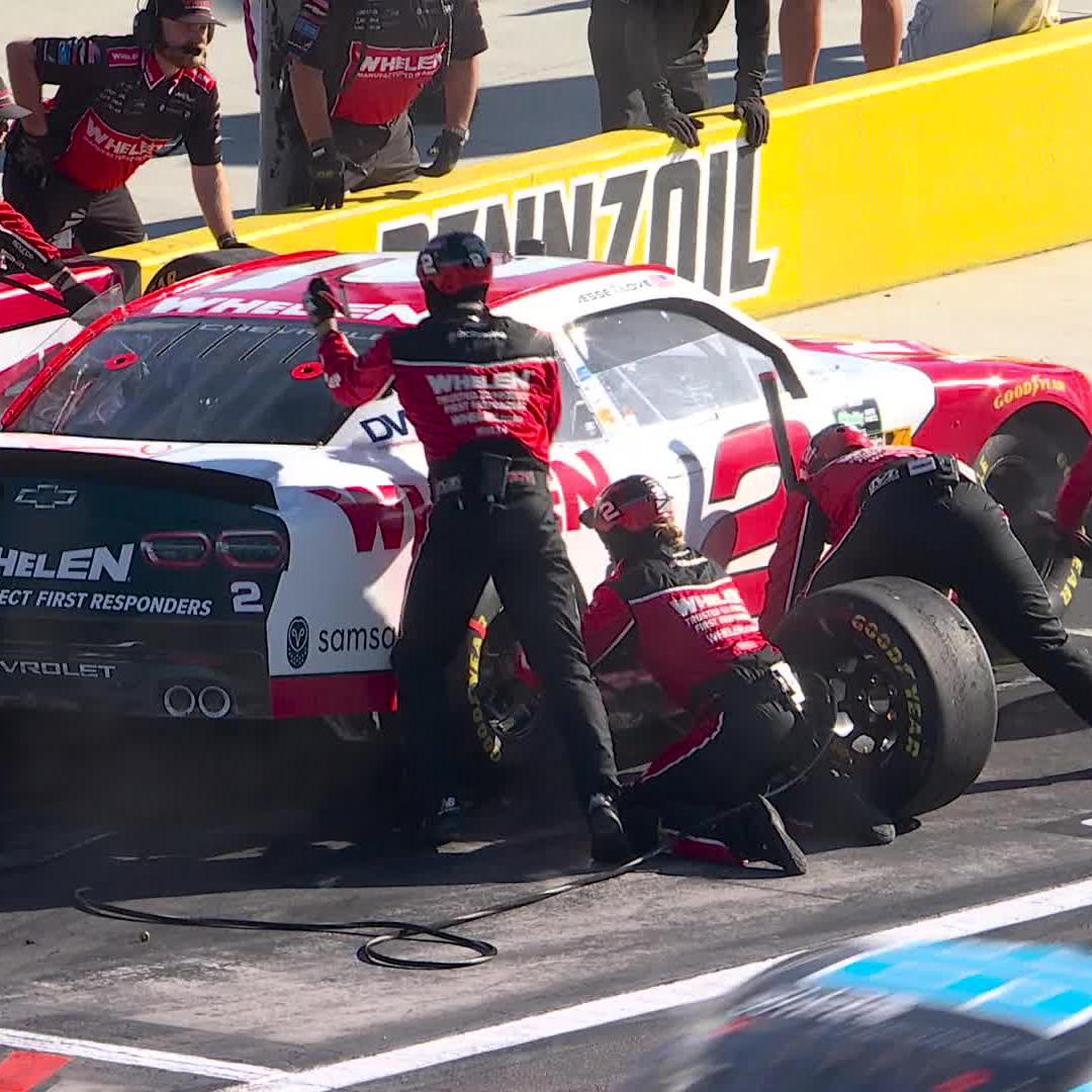 Danny Stockman was committed to catching that tire. 😅